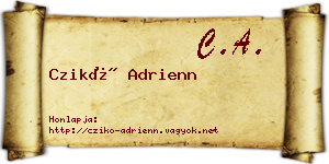 Czikó Adrienn névjegykártya